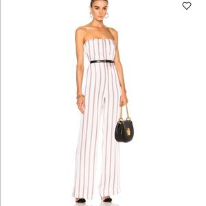 Veronica Beard striped Bandstand Strapless Jumpsuit, with tags.